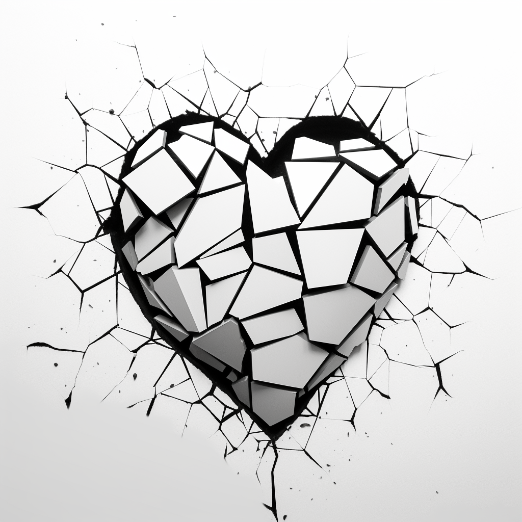 broken heart clipart