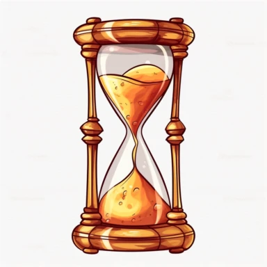 ruler or hourglass ,clipart, cartoon, white background