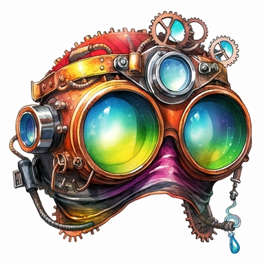 steampunk googles clipart rainbow
