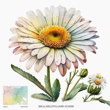 Daisy clipart watercolor hawaiian flower