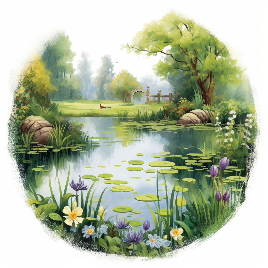 lily pond cliparts