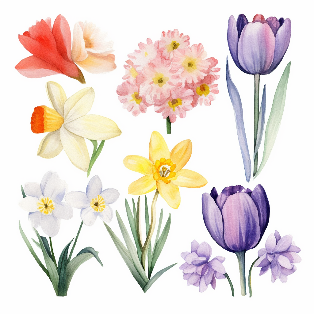 crocus flower cliparts