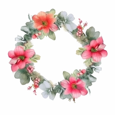 Christmas eucalyptus poinsettia wreath. Spruce branches, flowers. Watercolor high quality winter clipart. Elegant wreath, wedding frame. Merry Christmas decoration
