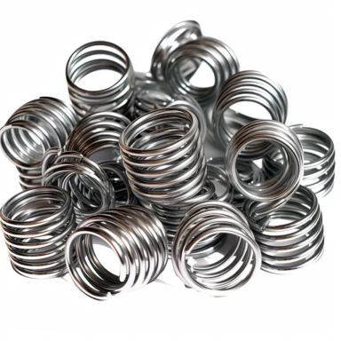 small metal springs, white background, clipart