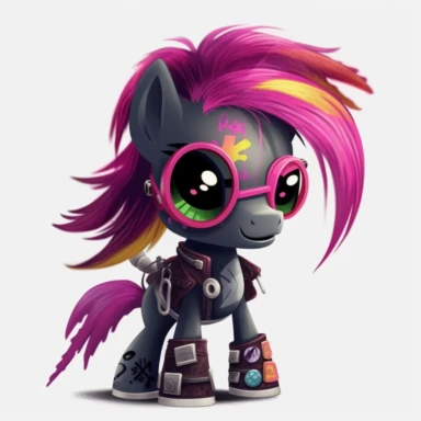 horse, my little pony style, punk style, High Definition, clipart