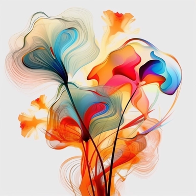 abstract flowers clip art