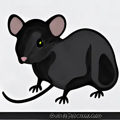 black rat clipart biorender white background