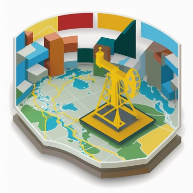 icon for company gateway portal website , oil and gas and GIS maps themed clipart
