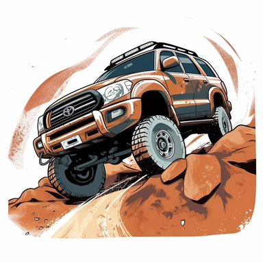 2004 Toyota sequoia off-road aggressive terrain clipart