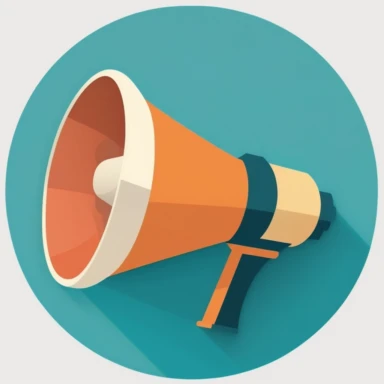 megaphone flatdesign clipart icon
