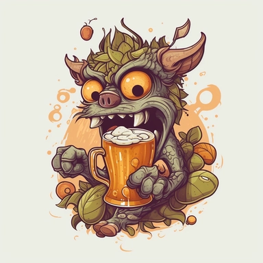 vector art, logo design, happy drunk beer drawing, happy drunk beer clipart, transparent background, 4k quality, flawless drawing , Alebrije, abstract, Illustrators, by Sabbas Apterus, bar culture, amazing pub scene