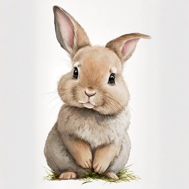 Bunni little animal clipart, baby portrait cub, kids cute, nursery art, baby-shower PNG, Transparent backgraund