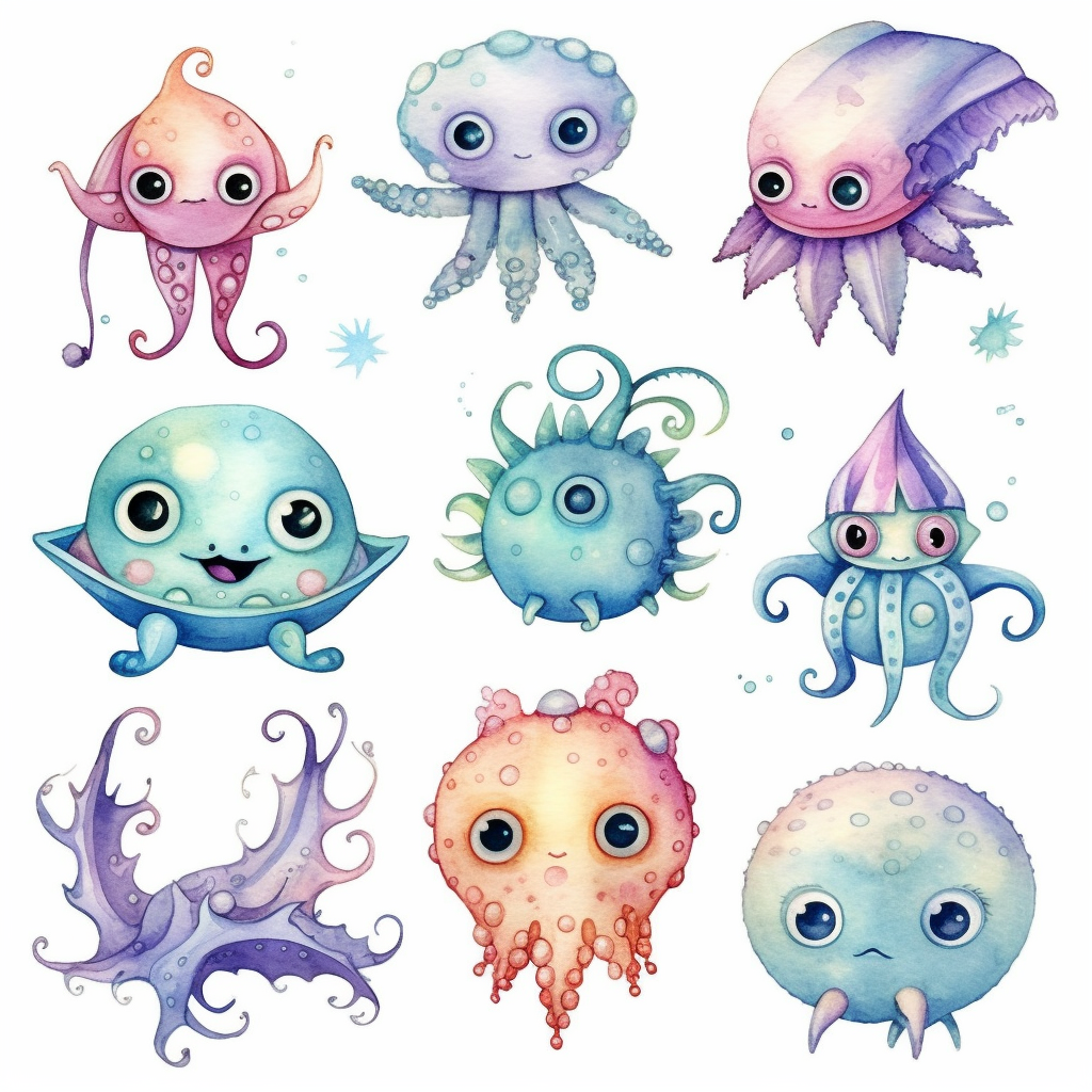 cliparts sea creatures