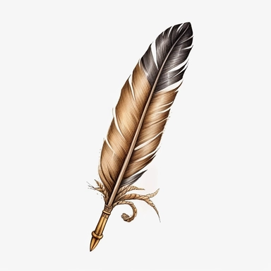 Feather quill pen cottagecore clipart