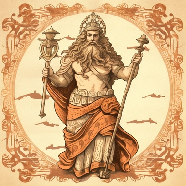 vintage style greek mythology figure clipart