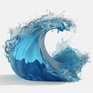 clipart 3d blue ocean wave