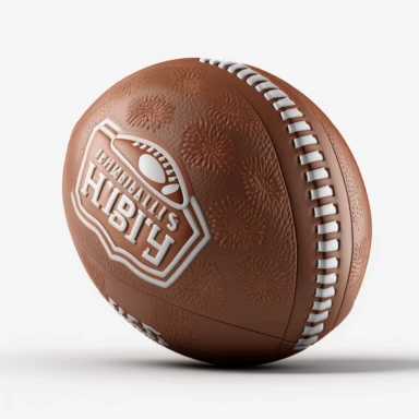 NFL football clipart. Sport graphics, NFL brown football ball, 8k polished, white background, 3d rendered by pixar