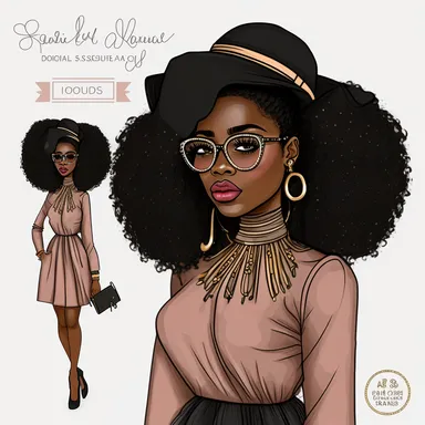 Fashion girl clipart, Girl boss clipart, Black girl png, Afro girl clipart, Black girl magic, Boss lady clipart, Black woman clipart, goodnotes, 2: 3, 4k