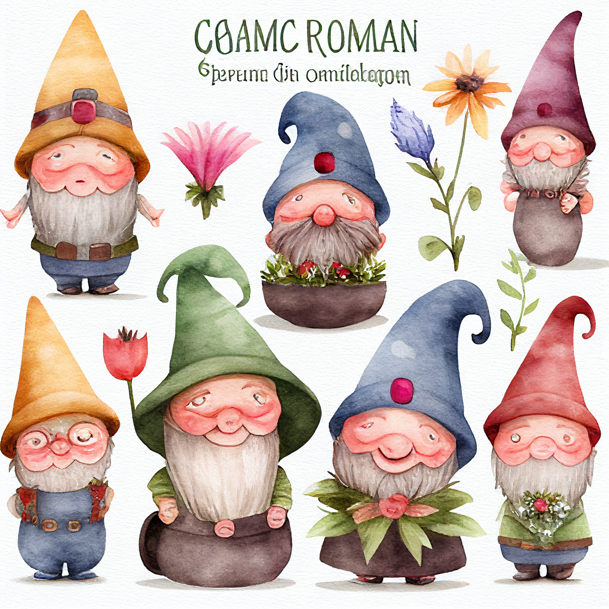 garden gnome cliparts