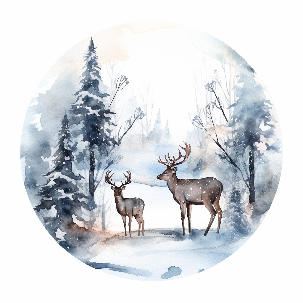 christmas deer cliparts