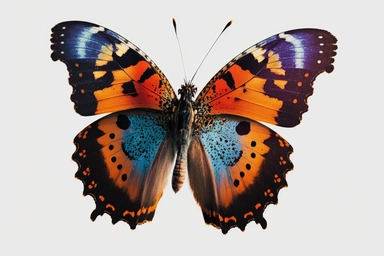 Butterfly half side, clipart, hd, on white background, spaced out