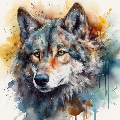 Indulge in the intricate artistry of watercolor as you bring to life a highly detailed clipart portraying a majestic wolf in a full-body portrait. With meticulous brushwork and a keen eye for detail, capture the essence of the wolf's presence and strength as it unleashes a soulful howl towards the full moon. Embrace the expressive nature of watercolor techniques, allowing the pigments to blend and flow, creating a sense of movement and vitality in the artwork. Draw inspiration from the mystical 