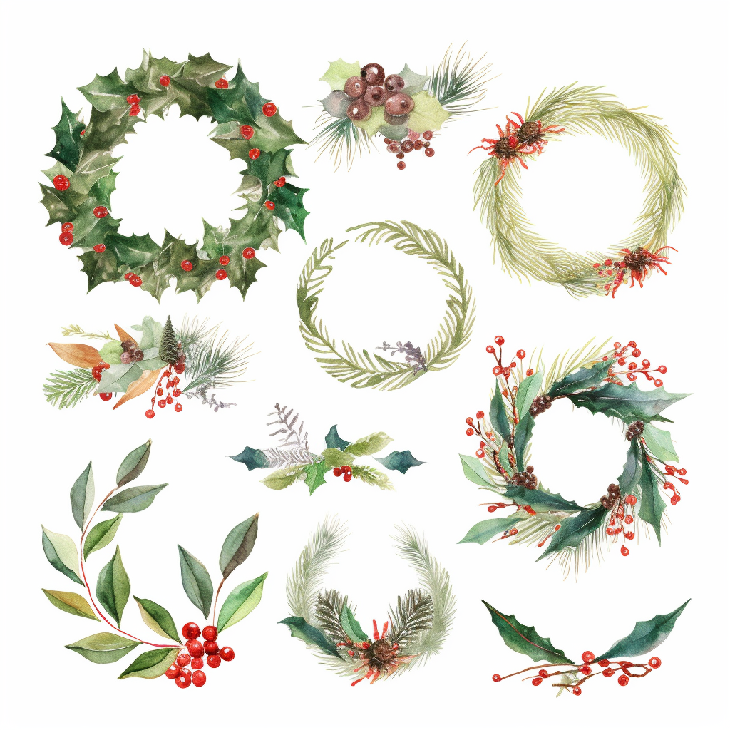 christmas garland clipart
