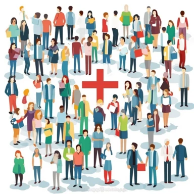 health of a mass of people clipart,