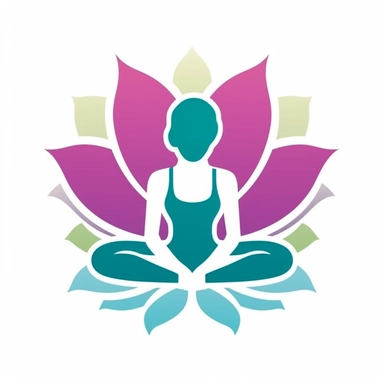 adorable simple yoga logo clipart, white background