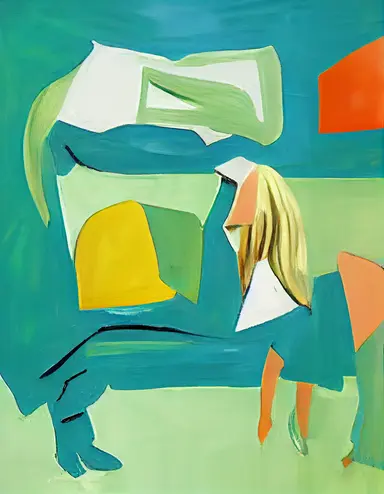 A painting by Willem De Kooning and Dana Schutz. 90s Clipart