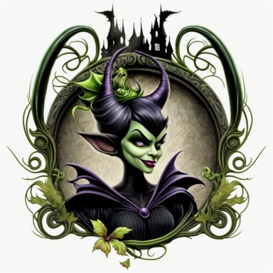Disney tinkerbell dressed as maleficent, beautiful, clipart