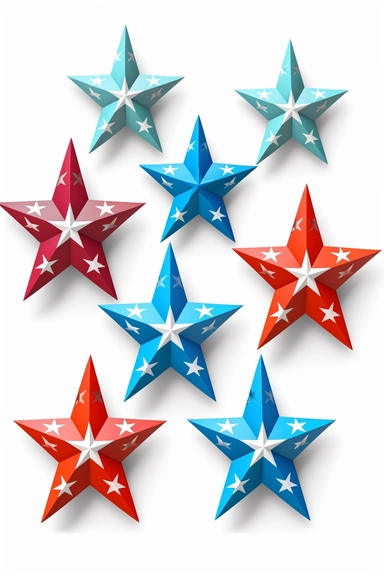 falg of america stars clipart