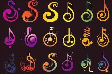 music note clip art music notes clipart music clefs icon free, in the style of dynamic lettering, simplistic vector art, graphic black outlines, dau al set, stencil-based, letras y figuras, flat brushwork