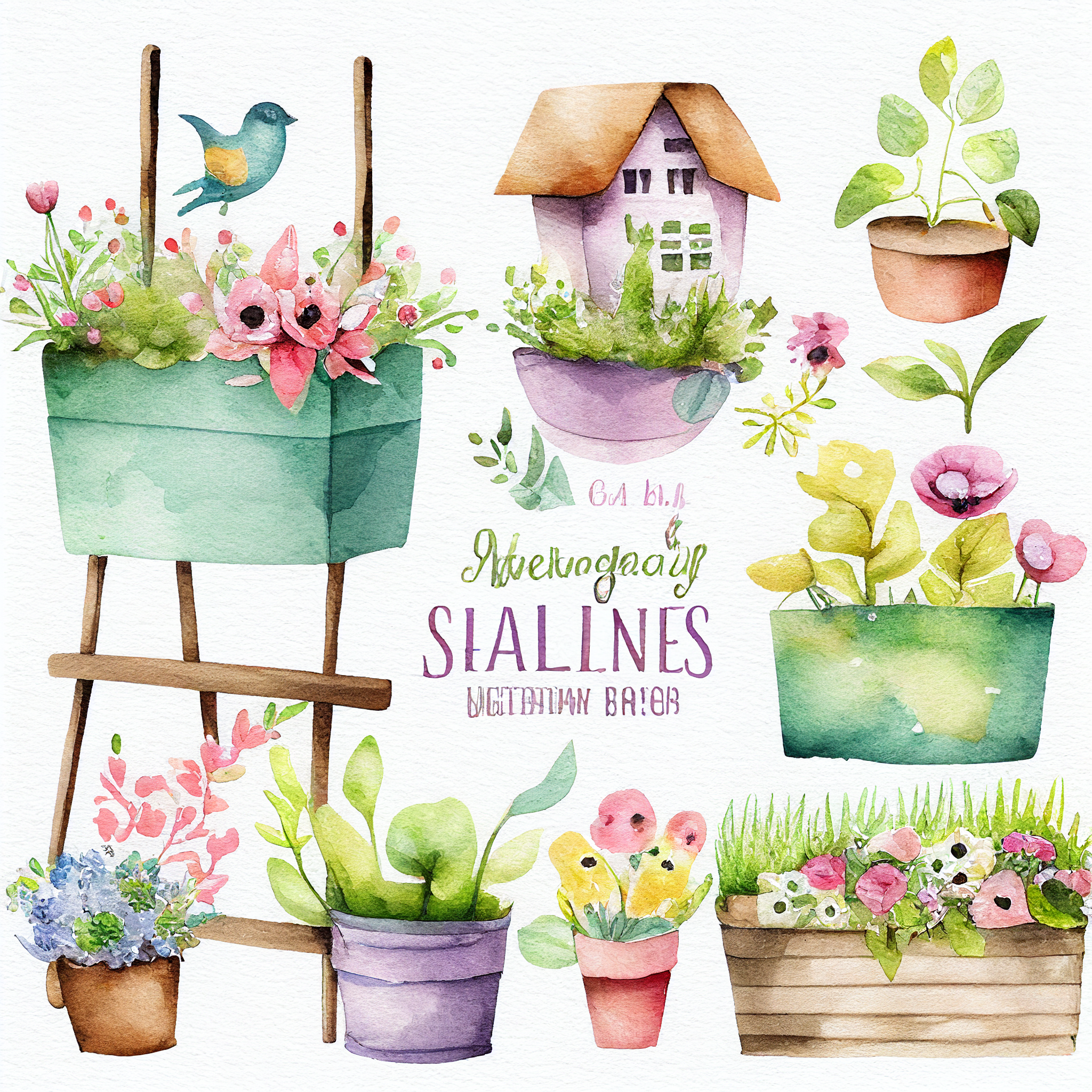 cute ladder cliparts