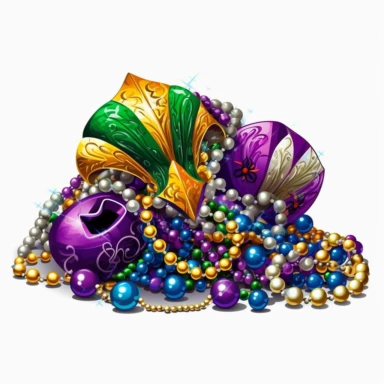 mardi gras bead clipart