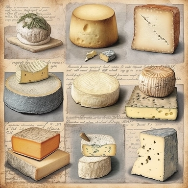 beautiful french cheese Clipart - 13 High Quality JPGs - Digital Download - Card Making, Mixed Media, Digital Paper Craft