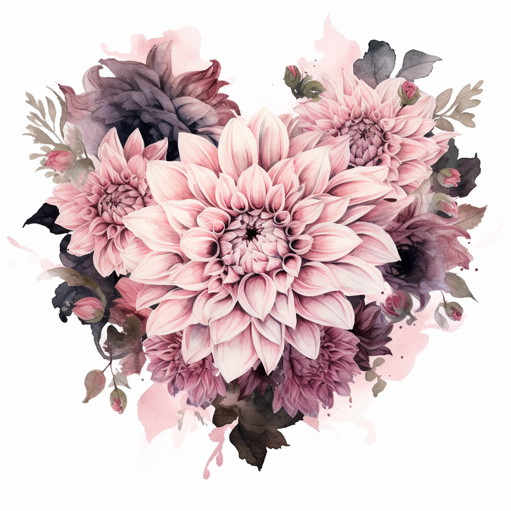 cliparts pink dahlia