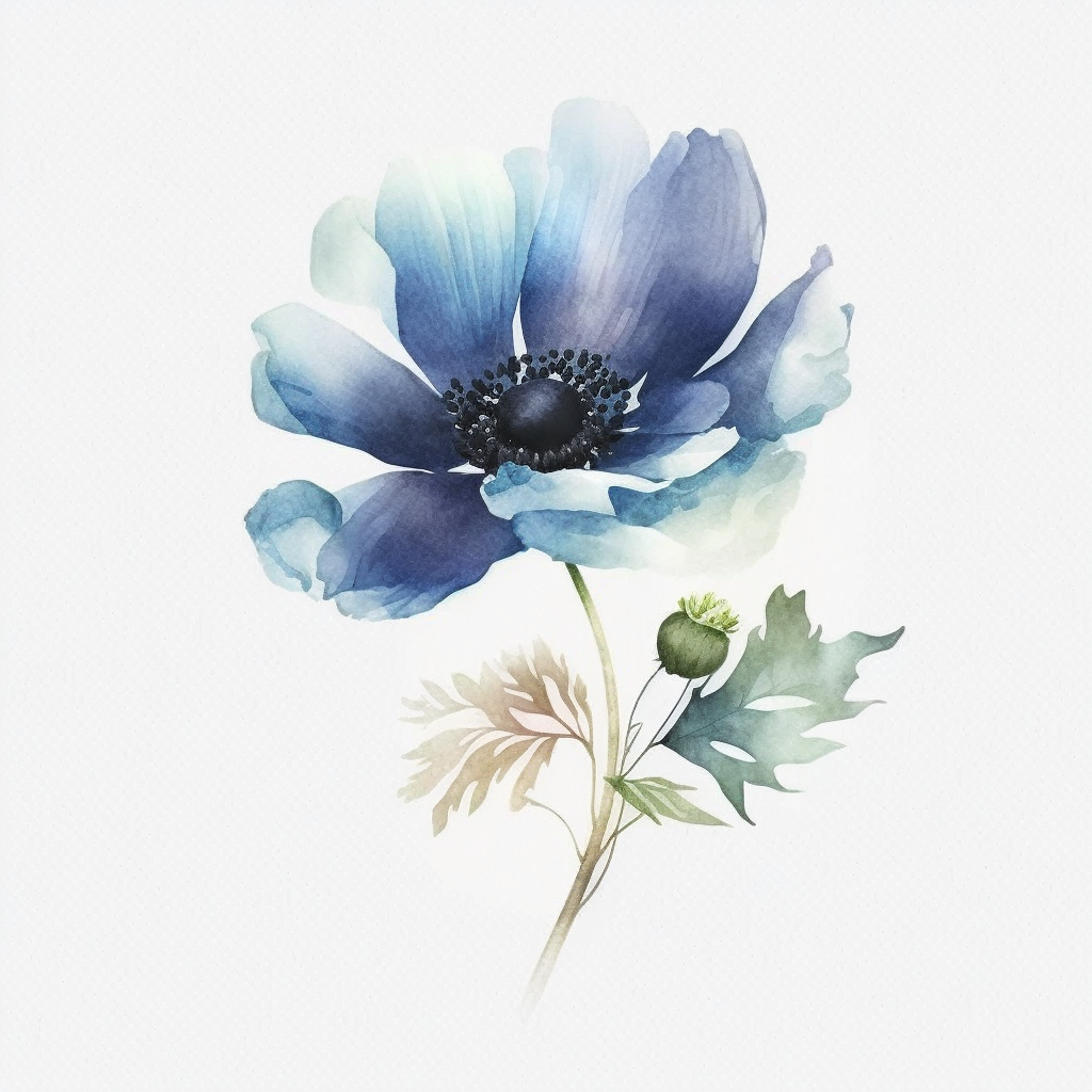 anemone flower cliparts