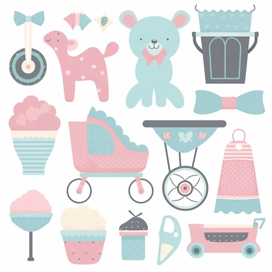 clipart of baby accessories