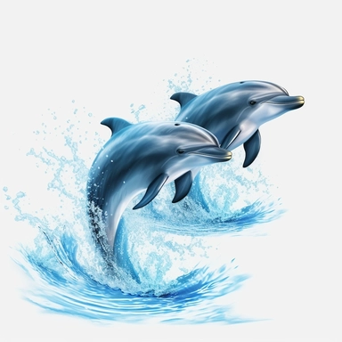 dolphins jumping out of water, High Definition, clipart