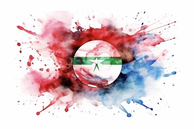 Watercolor, Burundi Country Flag, clipart, hd, on a white background, spaced out