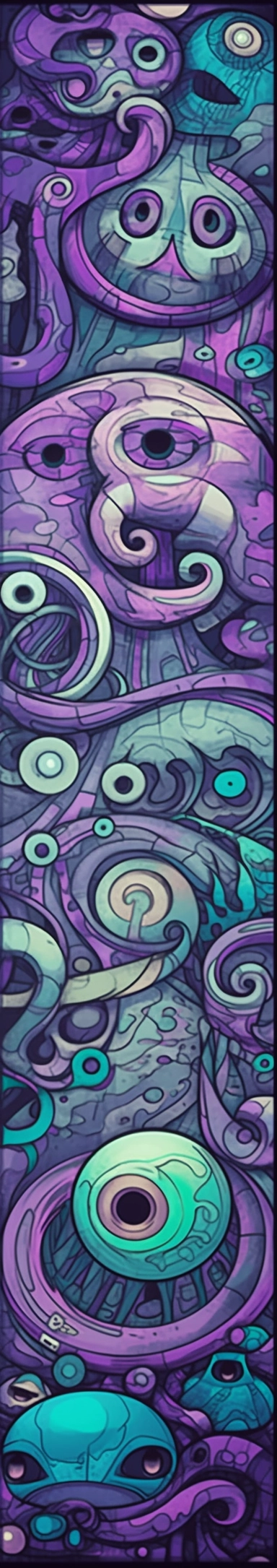 colored art pictures psychedelic purple circles, psychedelic purple r swirl color png clipart, in the style of light gray and dark aquamarine, whimsical cartoonish, ornate calligraphy, cubism-inspired, lovecraftian, marine biology-inspired, hand-coloring