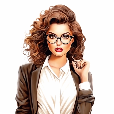 Boss Lady PNG Female Entrepreneur Clipart POD Scrapbook Planners Business Women Clipart, beauty therapist, make up artist, lash artist, illustration, realistic