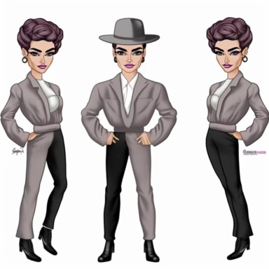 Fashion doll men wearing suit and hat, full body, realistic face, gentlemen style, clipart bundle, vector logo, vector art, white background, simple, cartoon, 2d