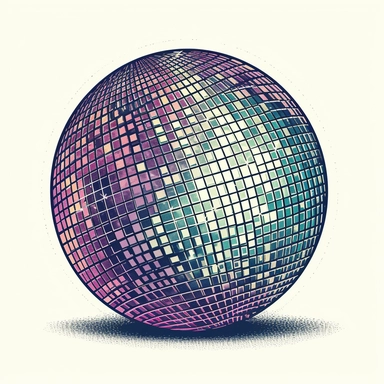 illustration, clipart, disco ball