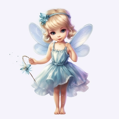 disney style little fairy priness clipart, watercolor clipart, png file, hyper realistic, transparent background,high detail, 8k