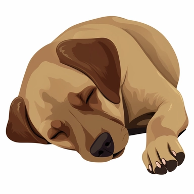 clipart cure puppy labrador retriever sleeping