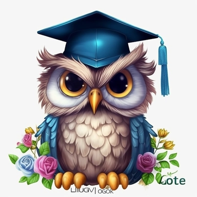 Graduation Owl Clipart Grad Student Owl PNG, Illustration clipart, 4K, extremely detailed