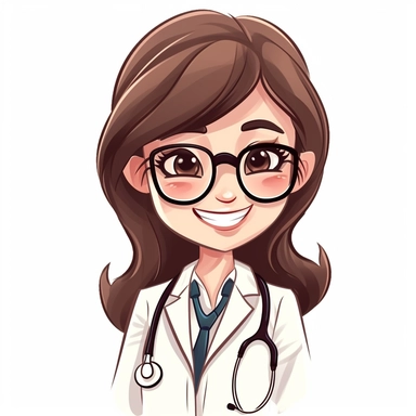 happy cute Health Advisor face, cartoon, clipart, mascot, isolated on white background