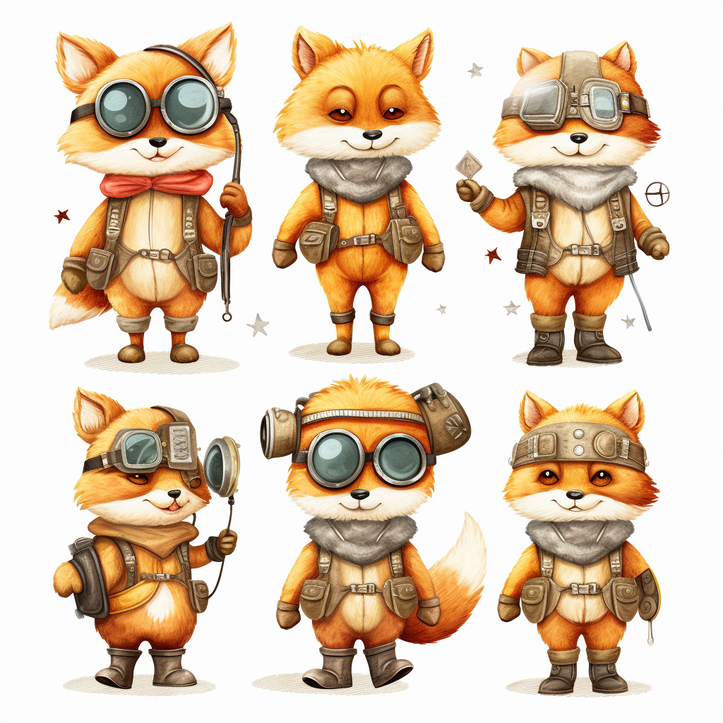 cute fox cliparts